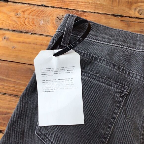 Current Elliot The stovepipe jeans high waist high-rise distressed denim grey 26 - Picture 11 of 16